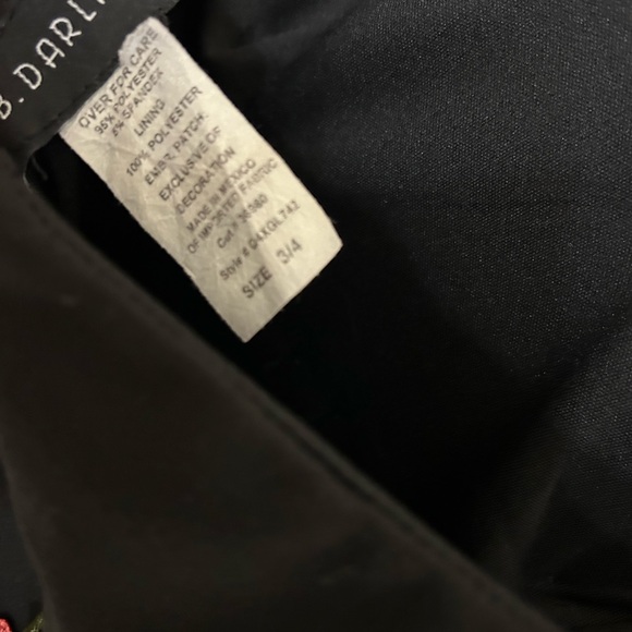 B Darlin Juniors size 3/4 Spaghetti Strap Embroidered Rose at waist - Picture 4 of 6